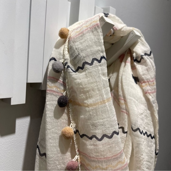 Ann Taylor Loft Pom Pom Infinity Scarf - Picture 2 of 12